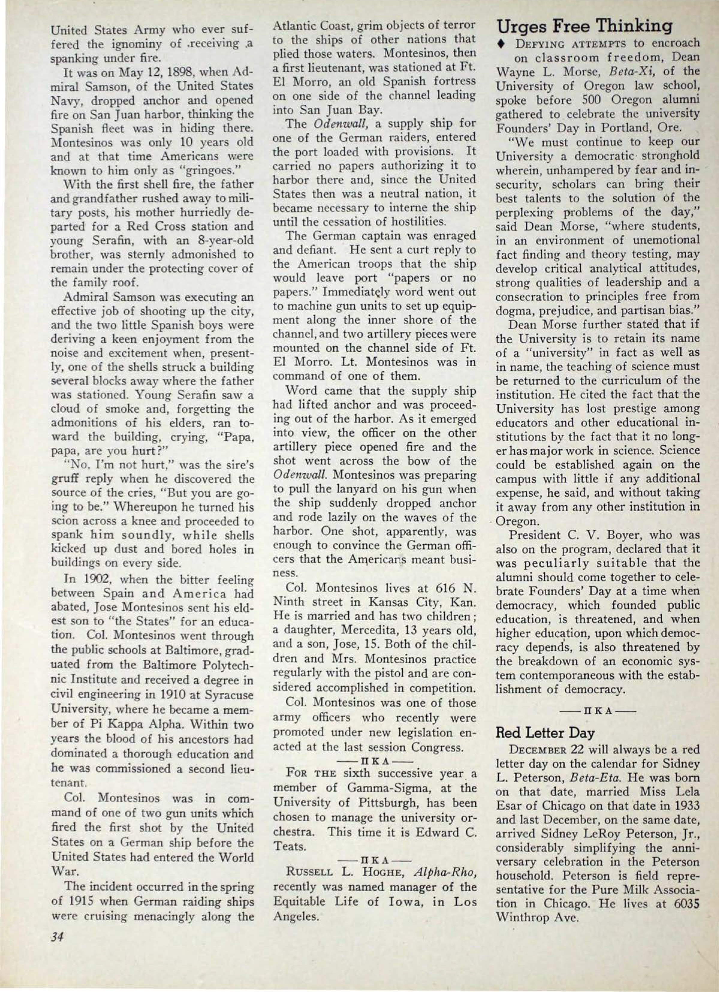 Red Letter Day, October 1935